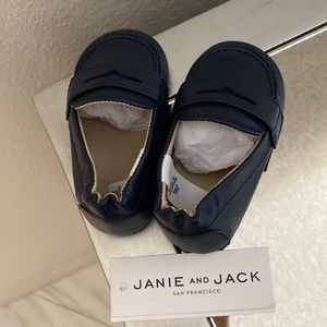 New! Never Worn! Janie and Jack Blue Loafers. Size 12-18 months!